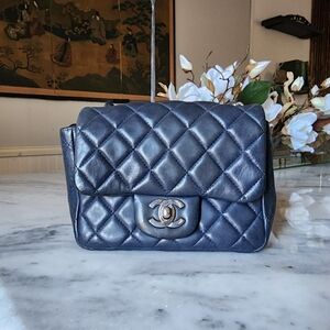 SOLD!!!!!Chanel Navy Quilted Leather BagSOLD!!!!!
